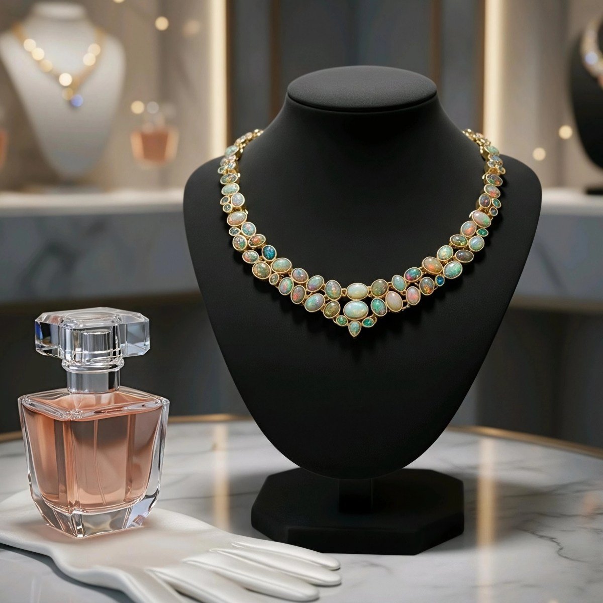 Opal Taşı Özel Tasarım Gerdanlık – TSR1435