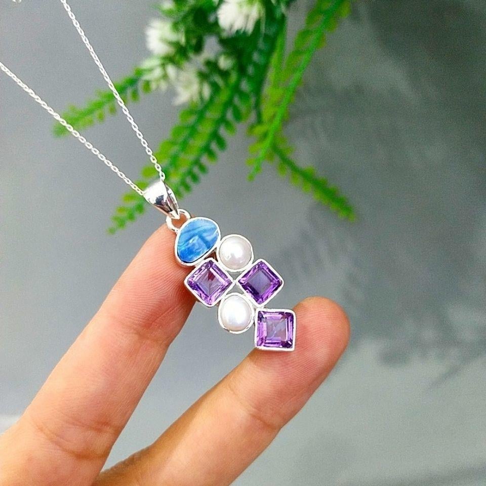 Opal Taşı Özel Tasarım Kolye