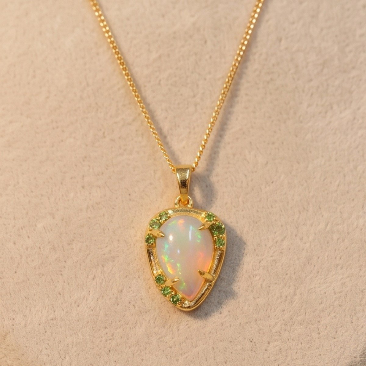 Opal Taşlı Özel Tasarım Kolye – TSR1484