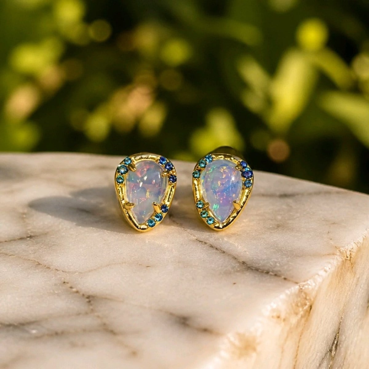 Opal Taşlı Özel Tasarım Küpe – KP1141