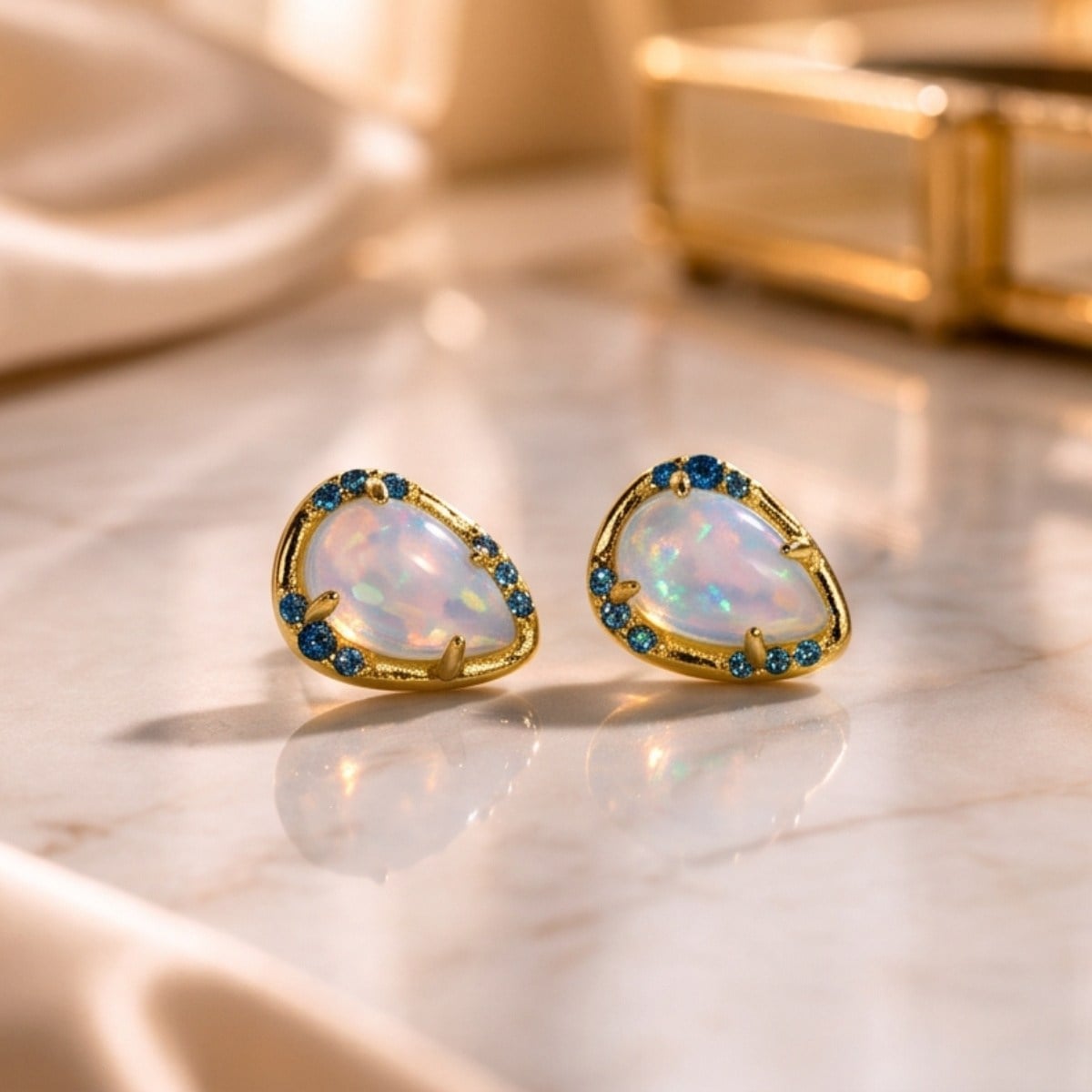 Opal Taşlı Özel Tasarım Küpe – KP1141