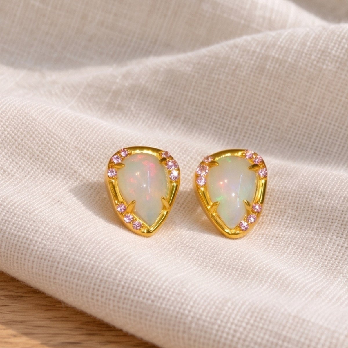 Opal Taşlı Özel Tasarım Küpe – KP1142