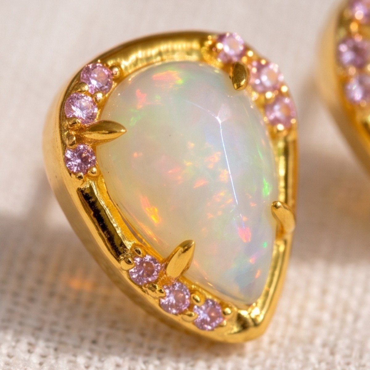 Opal Taşlı Özel Tasarım Küpe – KP1142