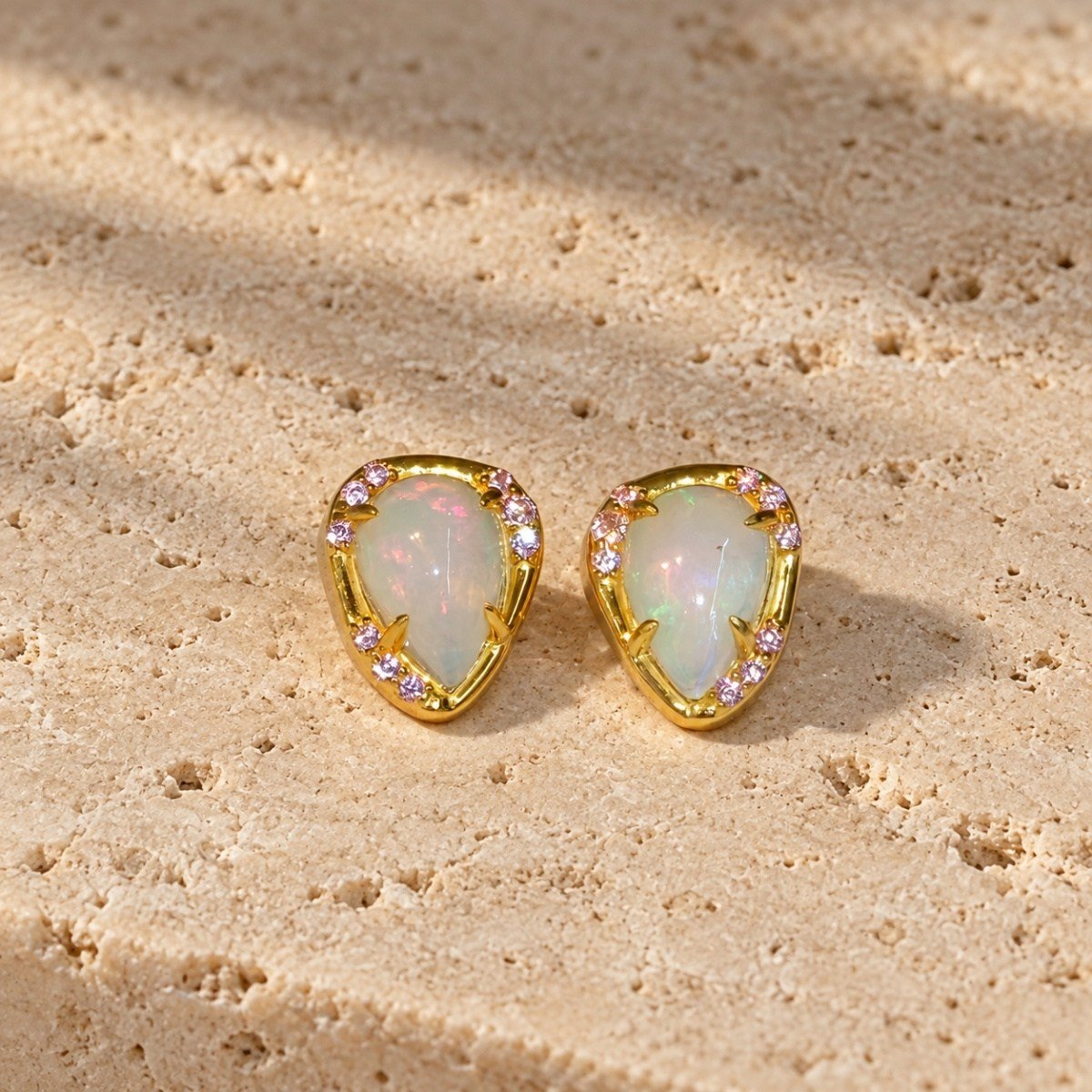 Opal Taşlı Özel Tasarım Küpe – KP1142