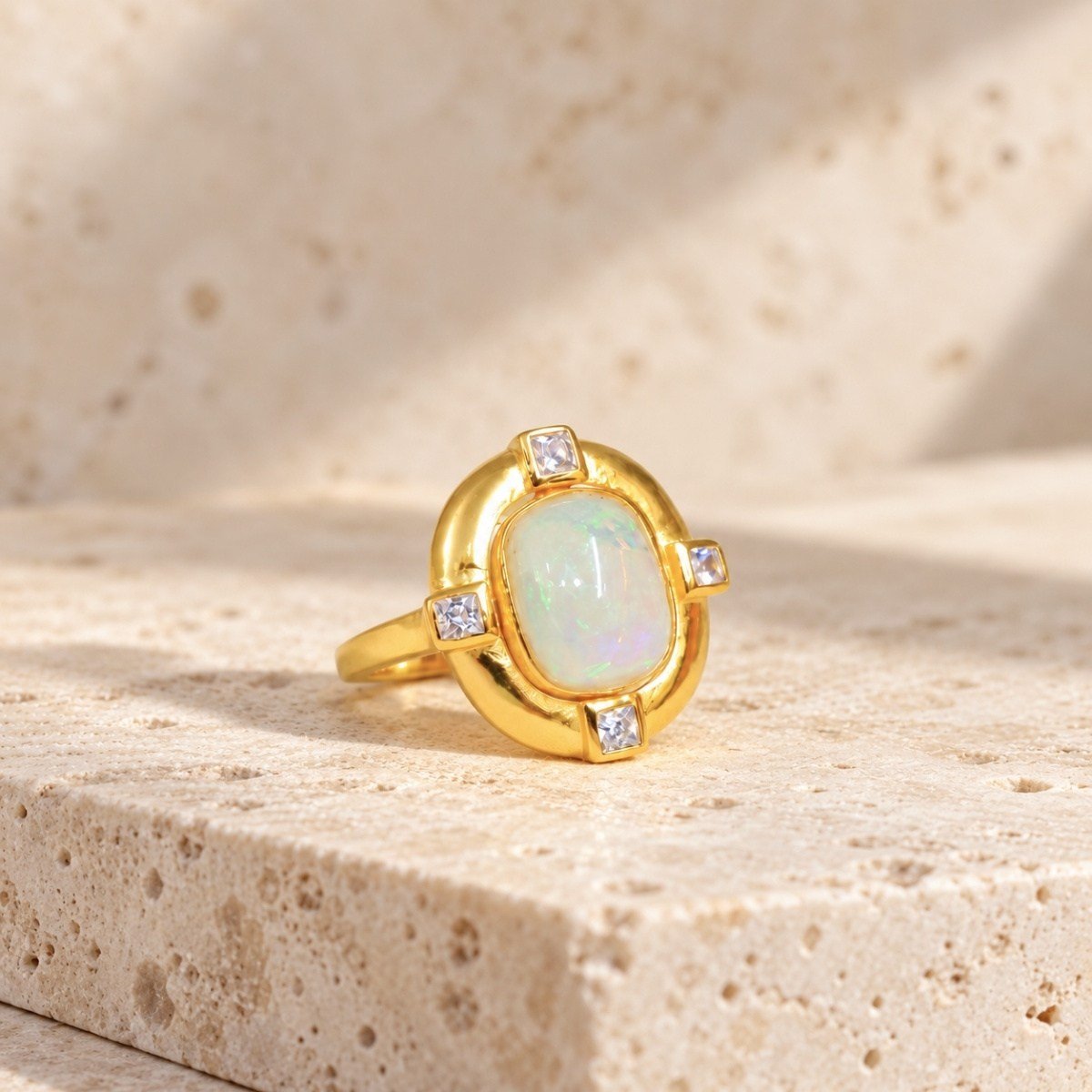 Opal Taşlı Özel Tasarım Yüzük – OTS1283