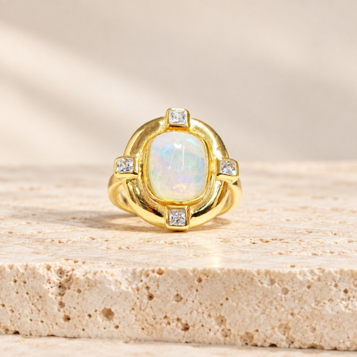 Opal Taşlı Özel Tasarım Yüzük – OTS1283
