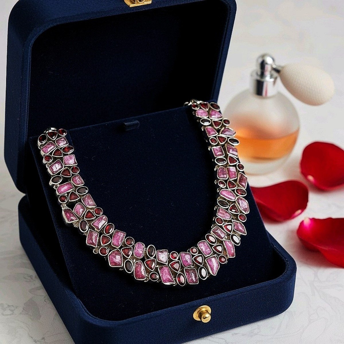 Pembe Turmalin Özel Tasarım Gerdanlık – TSR1424