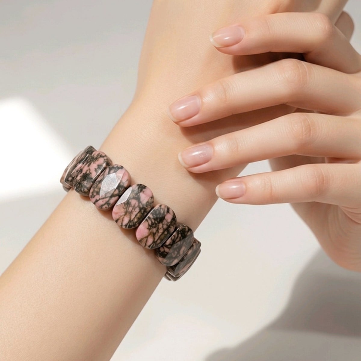 Rodonit Doğal Taş Bileklik – BLK1045