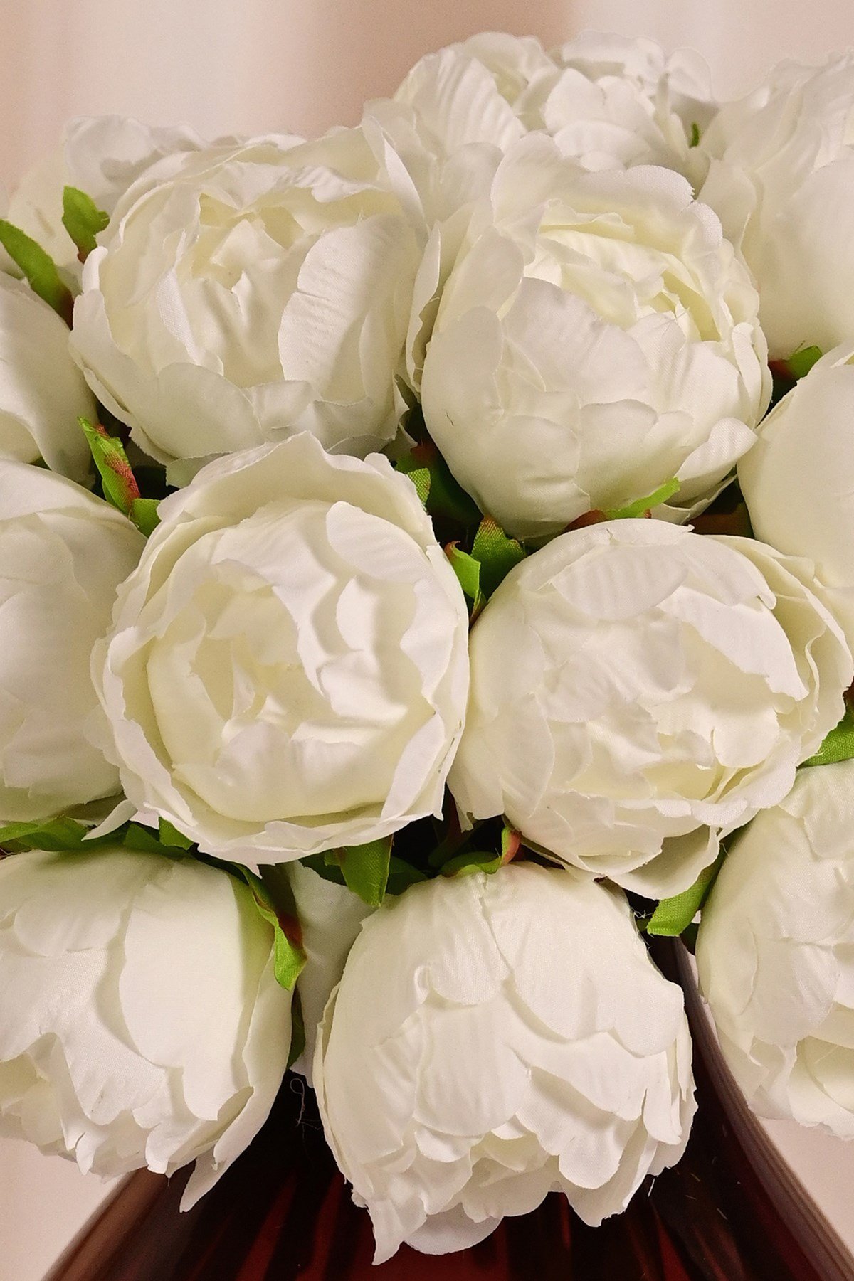 Yapay Beyaz Demet Peony Şakayık