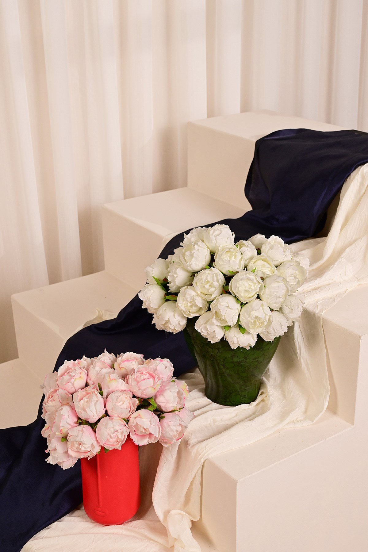 Yapay Beyaz Demet Peony Şakayık