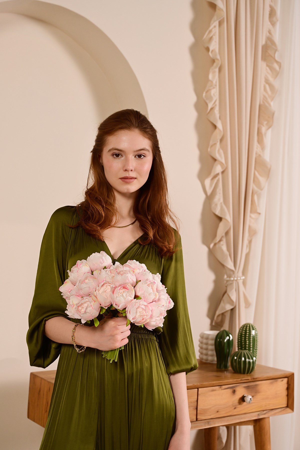 Yapay Pembe Demet Peony Şakayık
