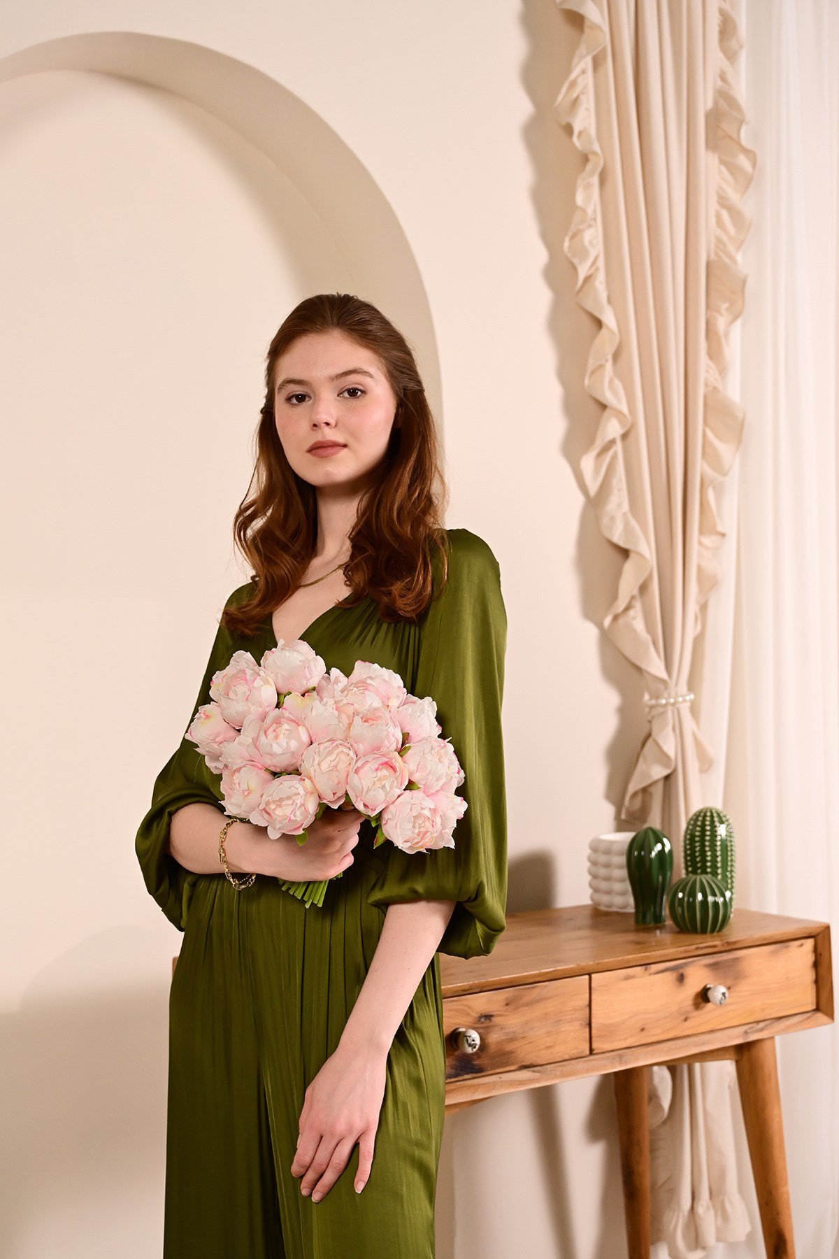 Yapay Pembe Demet Peony Şakayık
