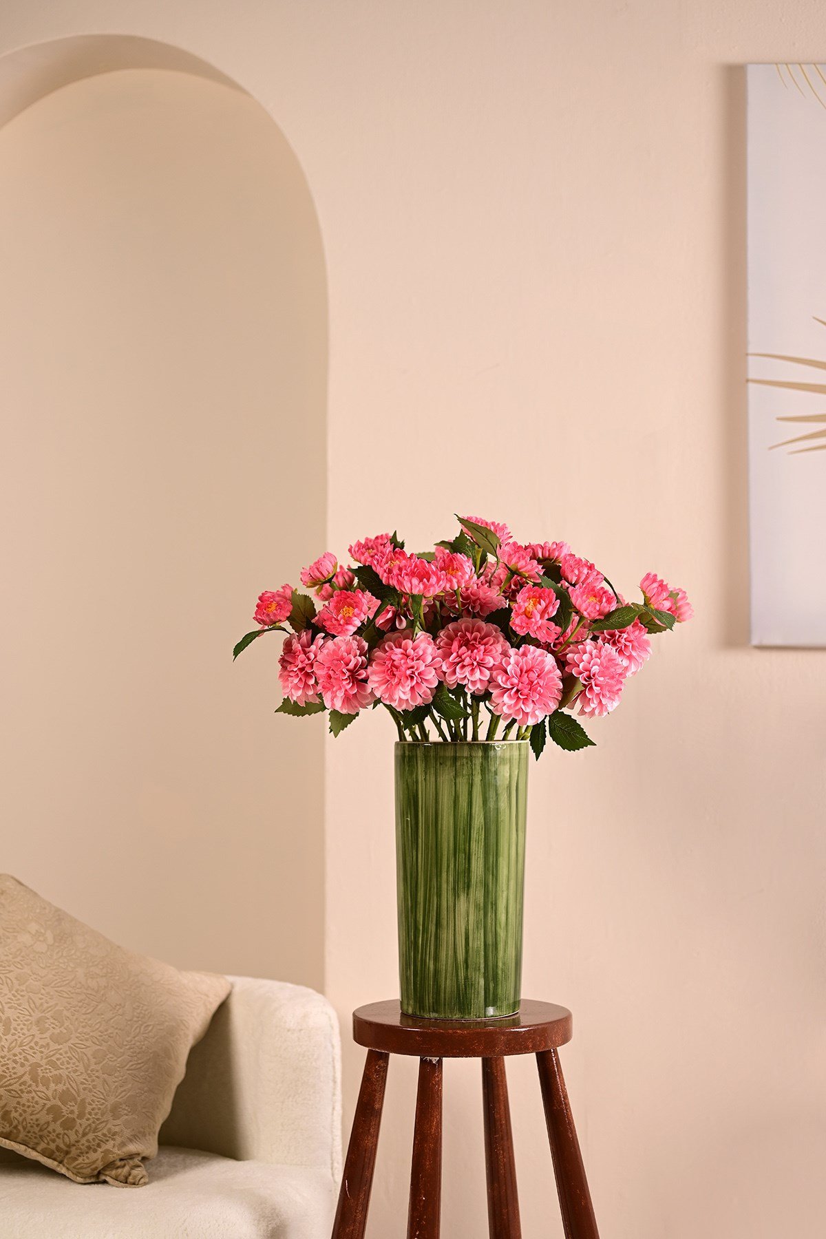 Yapay Pembe İkili Dahlia (yıldız Çiçeği)