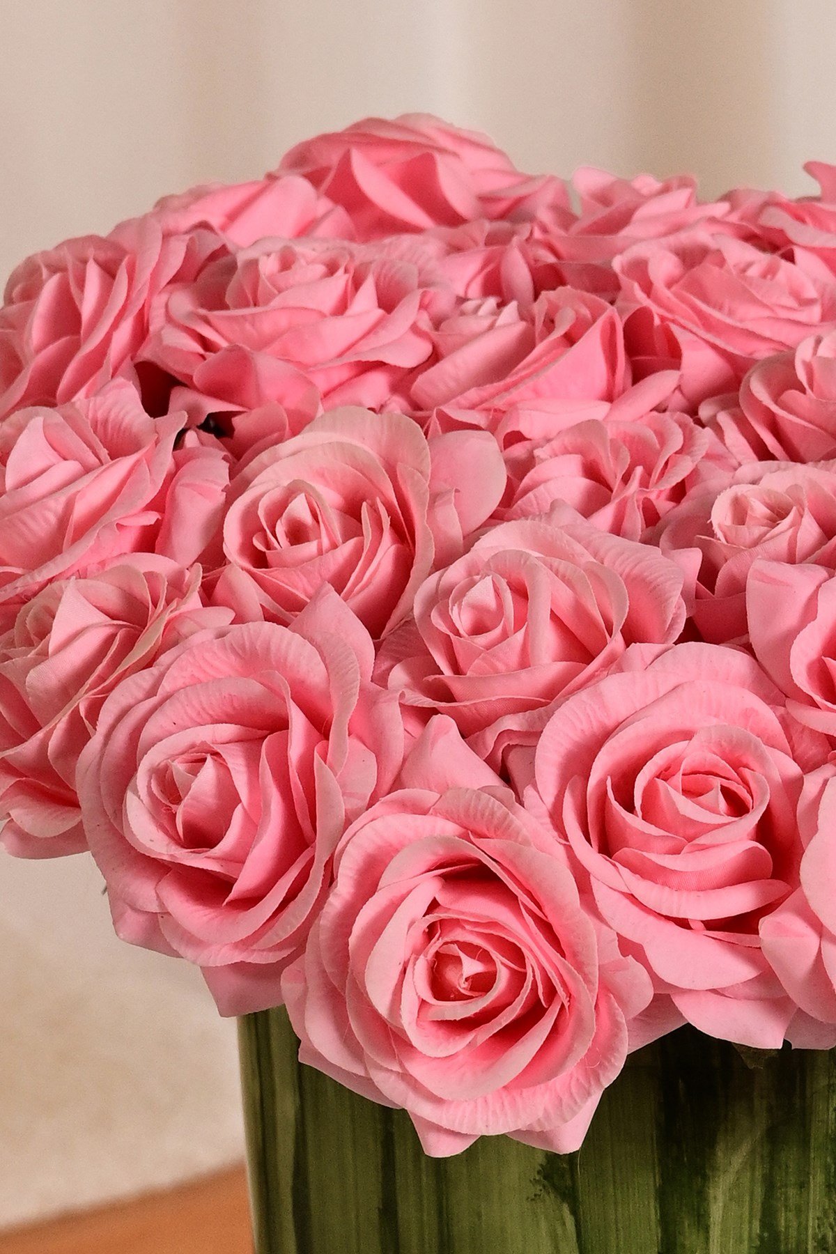 Yapay Pembe Islak Tekli Gül