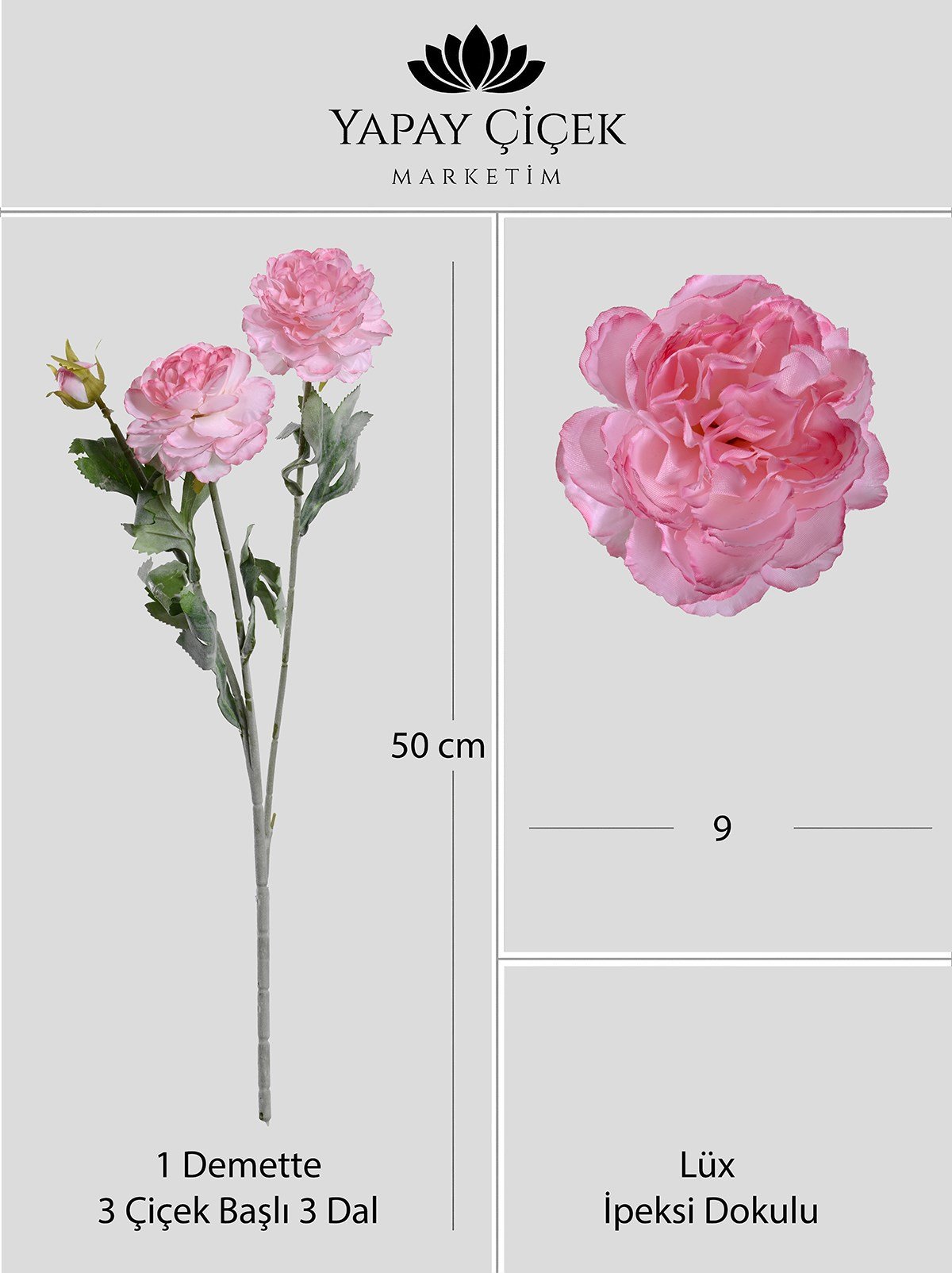 Yapay Pembe Peony Şakayık
