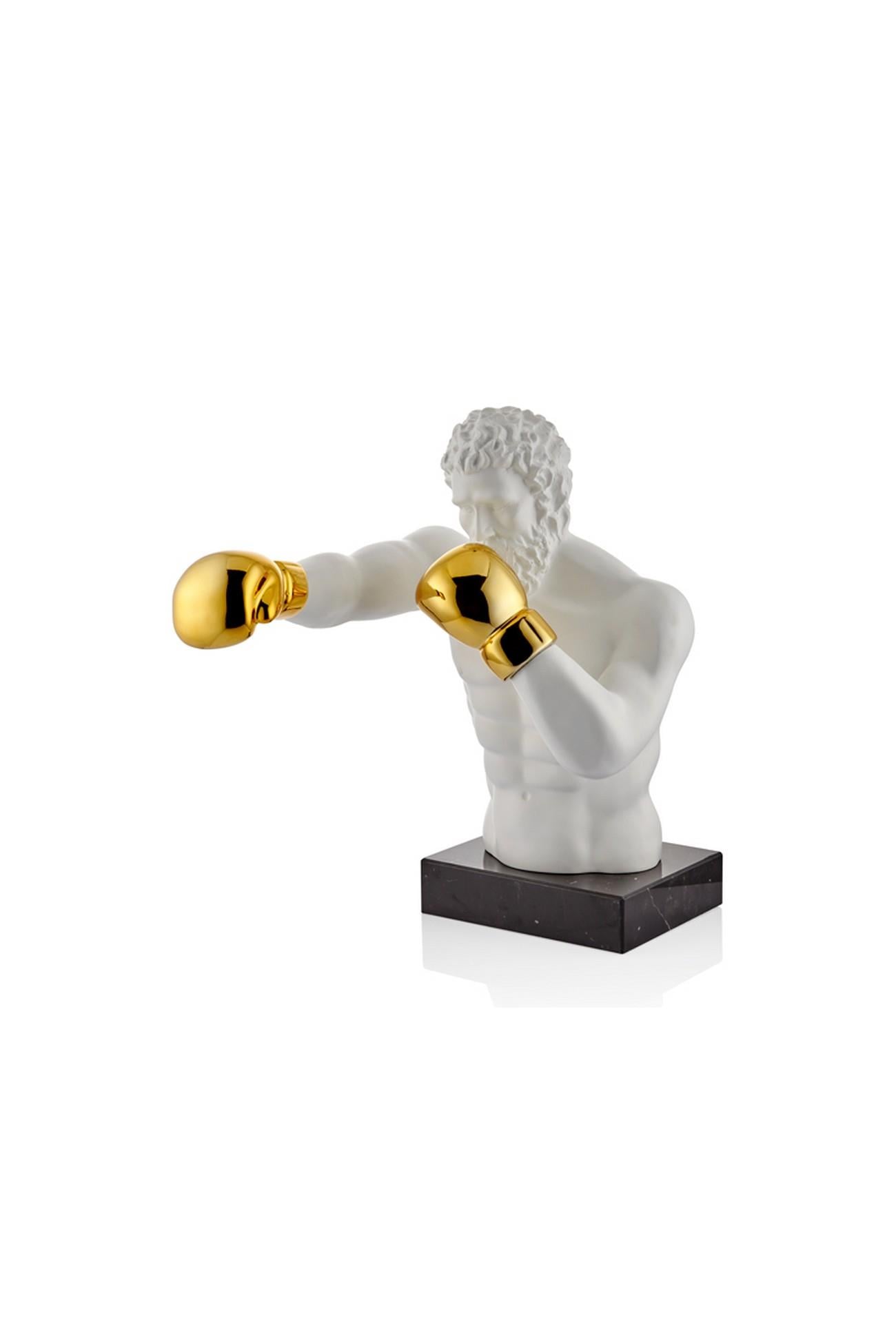 Ares Gold Eldivenli Heykel