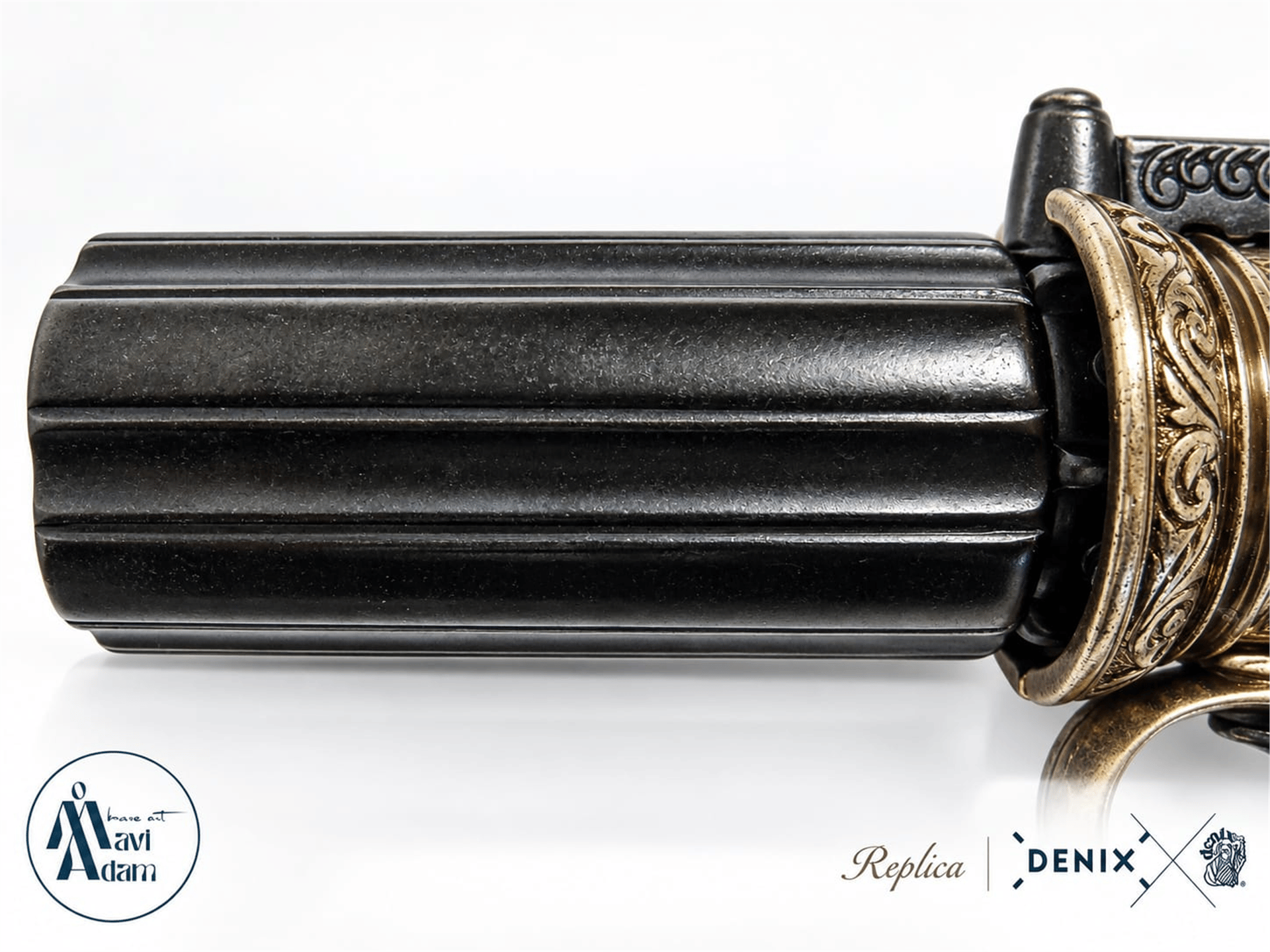 Denix 6 Barrels Pepper-box Revolver, England 1840 – 6 Namlulu Pepperbox Tabanca Replikası
