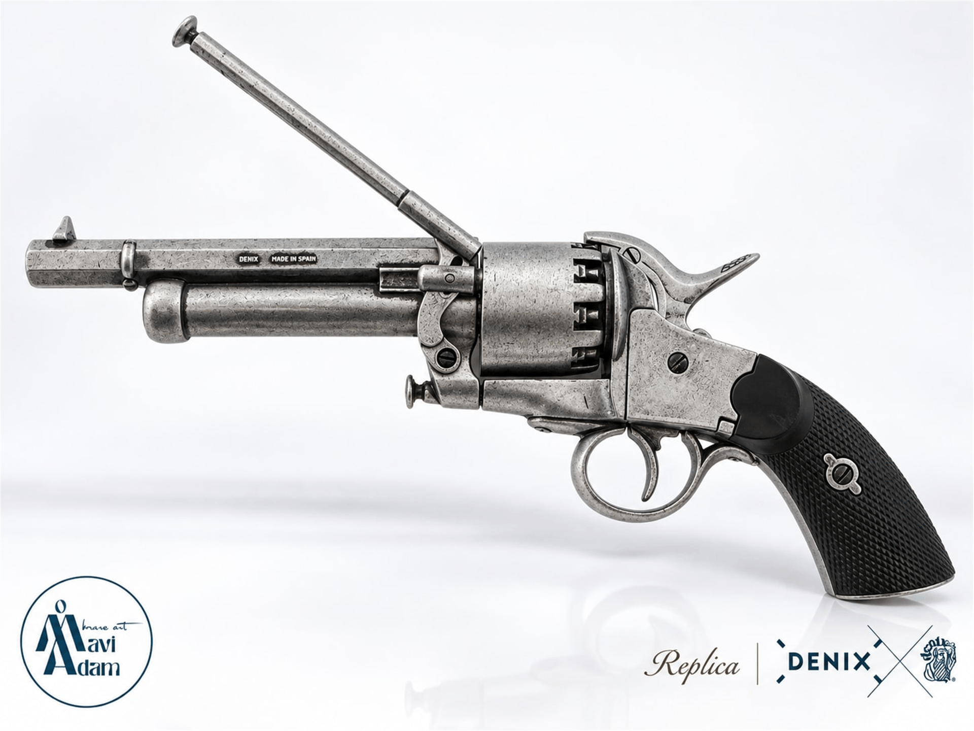 Denix Amerikan İç Savaşı Confederate LeMat Revolver – ABD 1855 | Dekoratif Replika