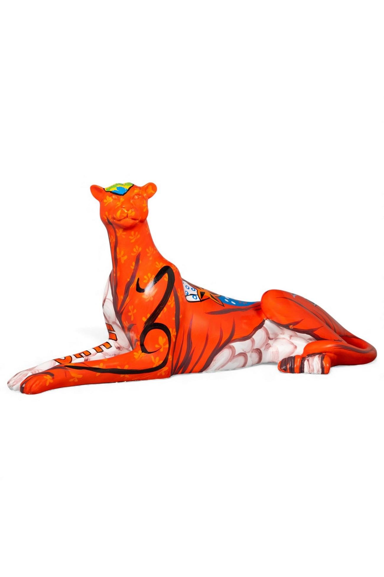 Serengeti Cheetah Colorful Sculpture