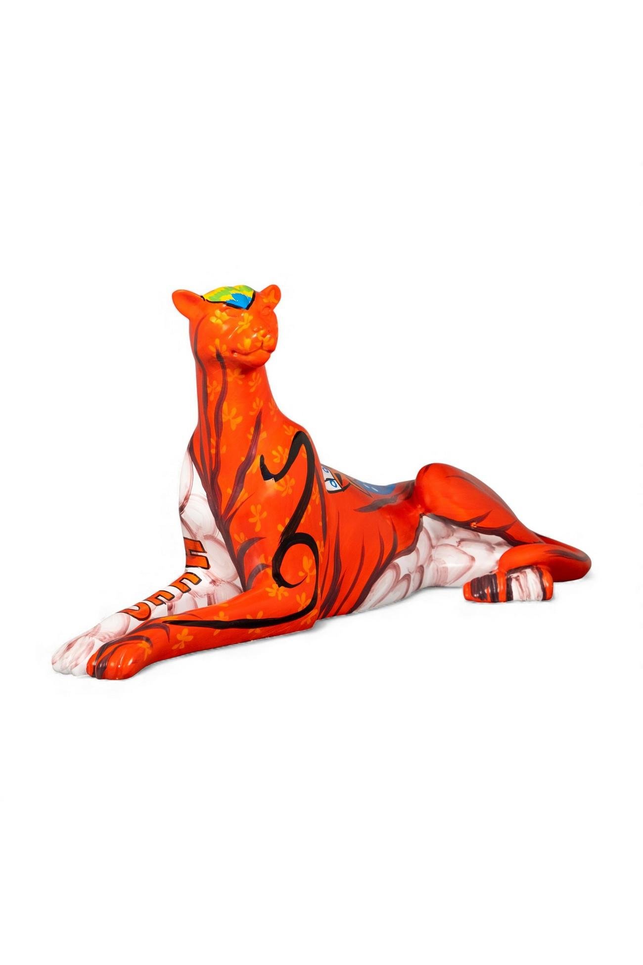 Serengeti Cheetah Colorful Sculpture