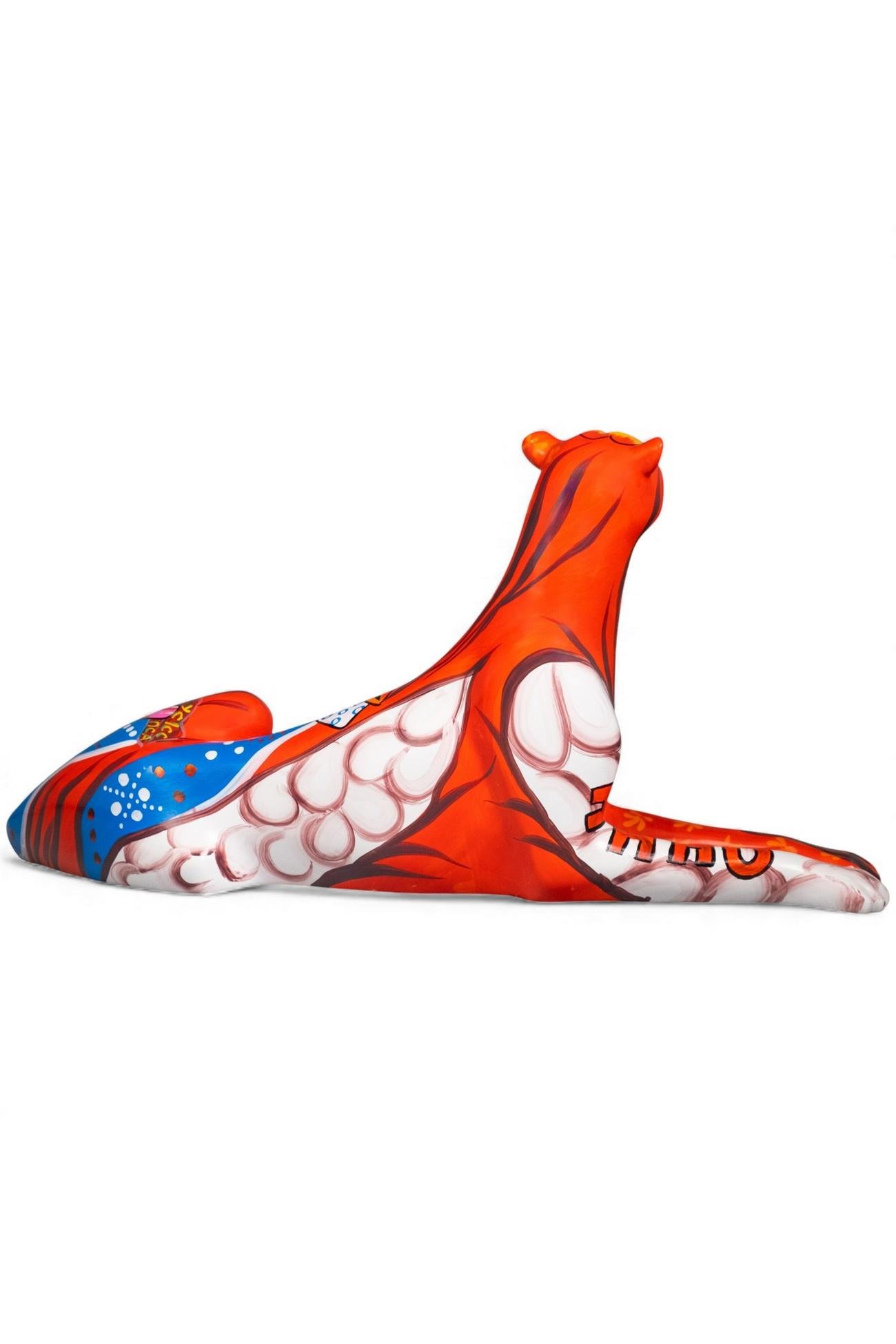 Serengeti Cheetah Colorful Sculpture