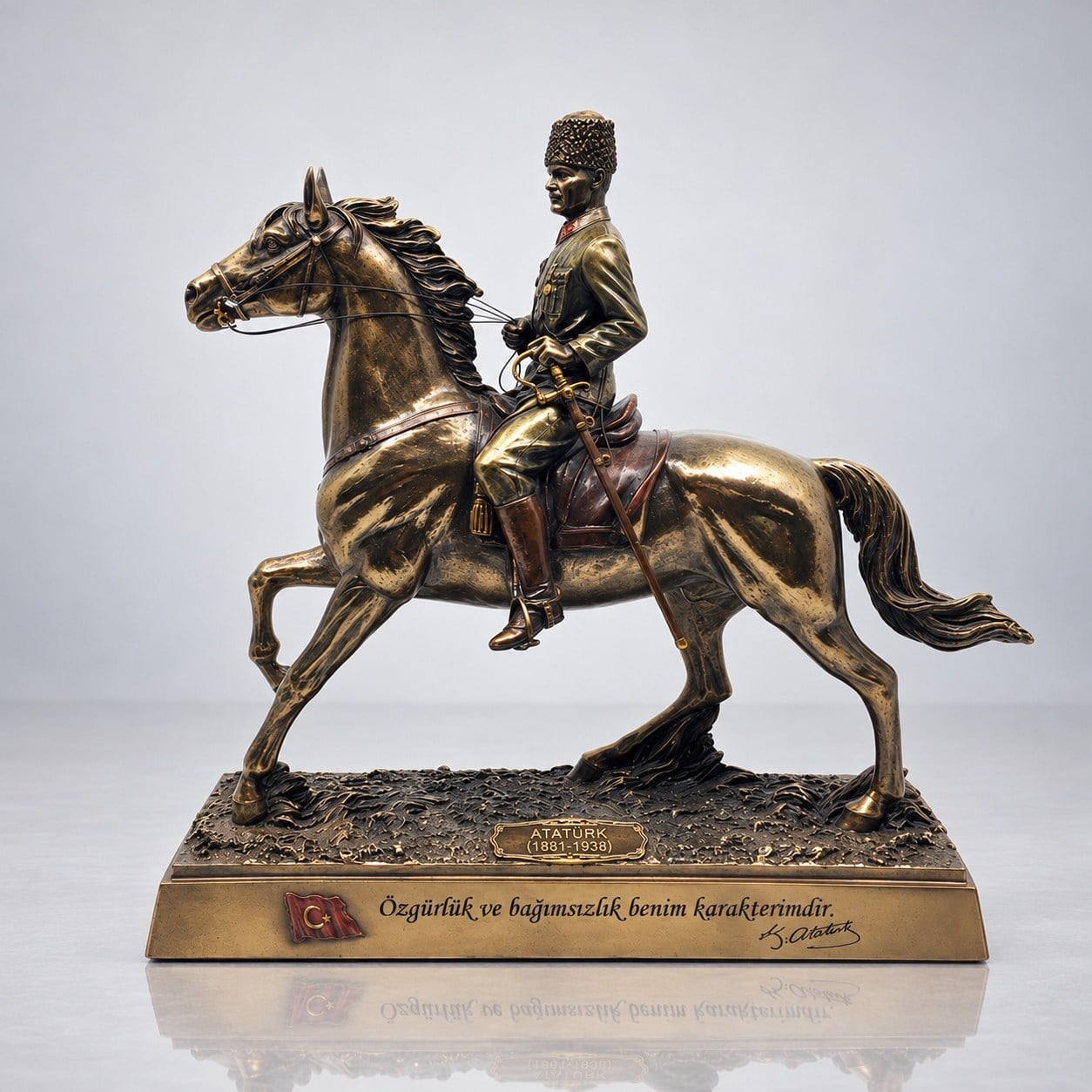 Veronese Design Ata Süvari Bronz – Atatürk Heykeli