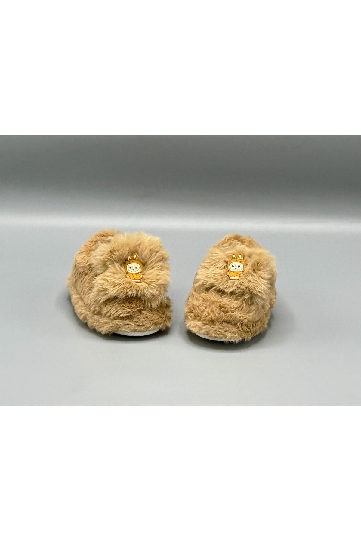 Unisex Çocuk Tüylü Peluş Pofuduk Figürlü Panduf