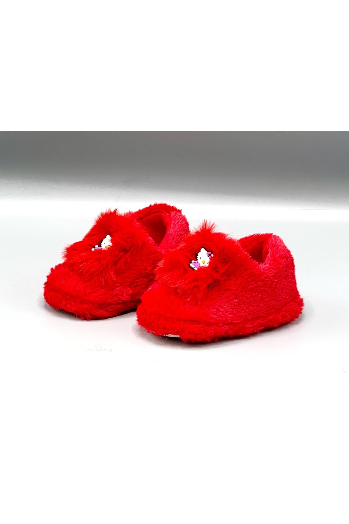 Unisex Çocuk Tüylü Peluş Pofuduk Figürlü Panduf