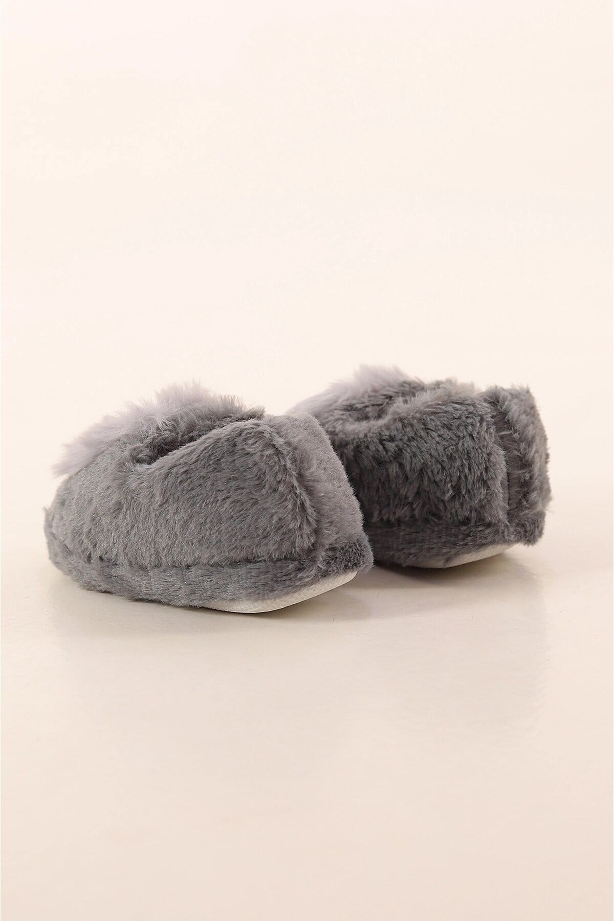 Unisex Çocuk Tüylü Peluş Pofuduk Figürlü Panduf