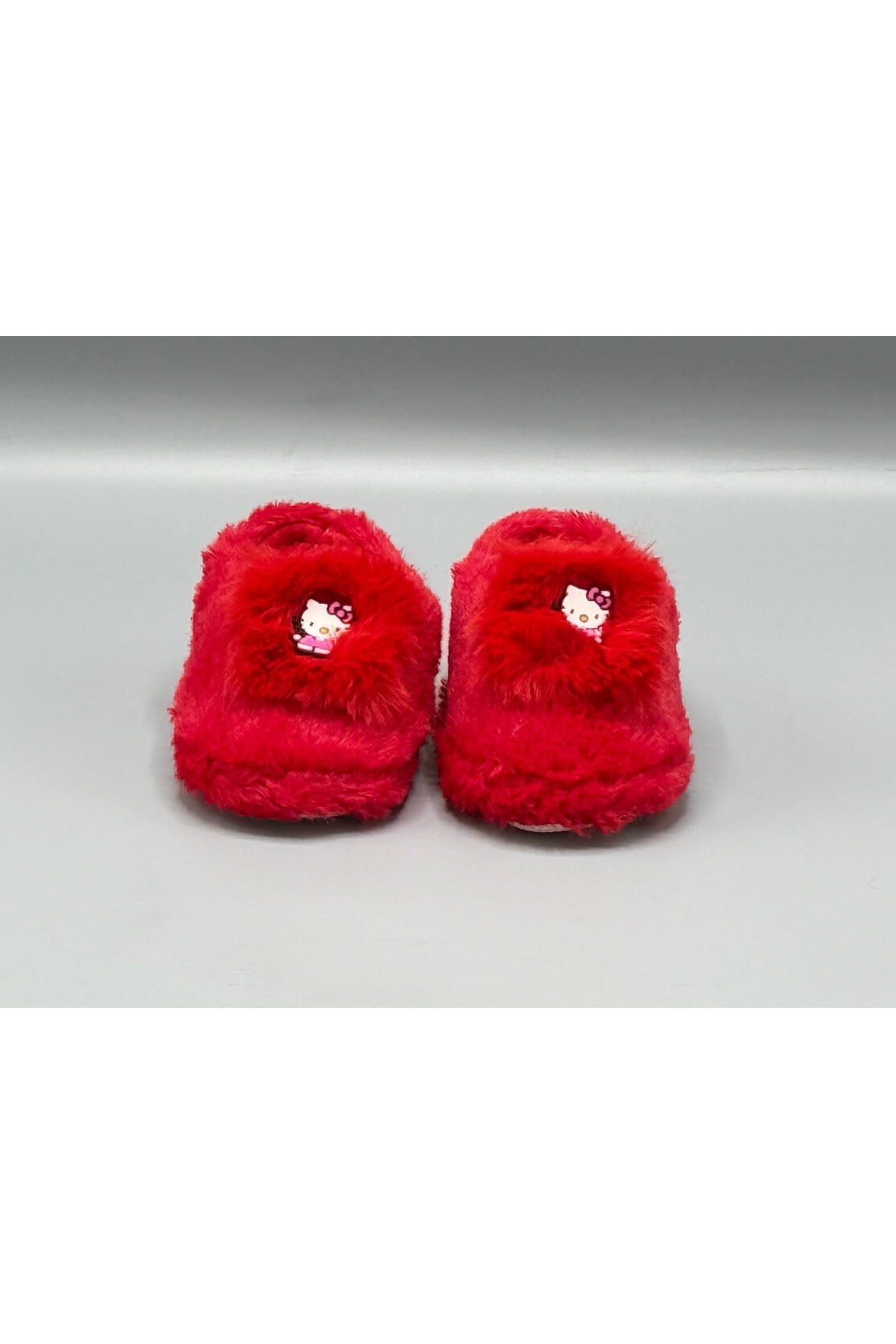 Unisex Çocuk Tüylü Peluş Pofuduk Figürlü Panduf