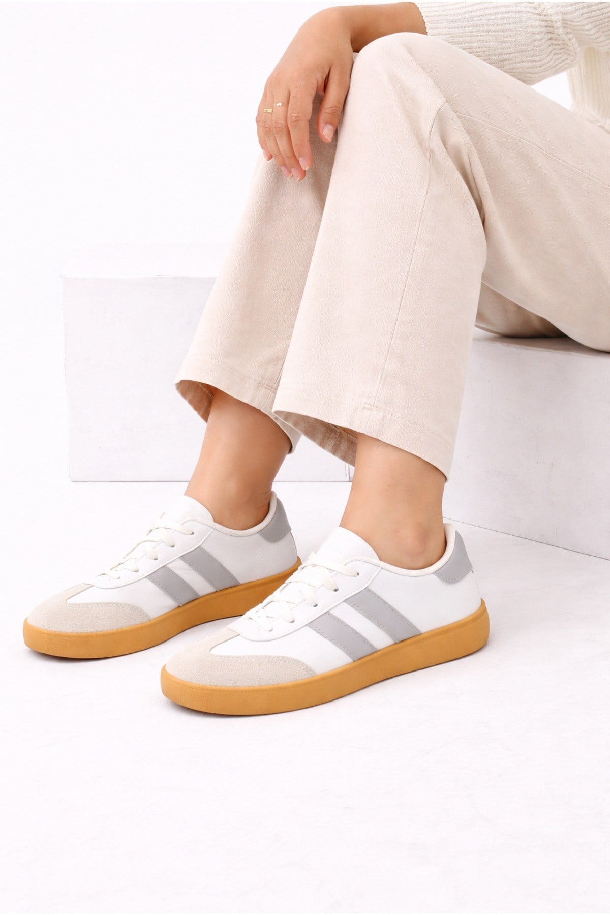 Unisex Günlük Sneaker Spor Ayakkabı Rahat Taban Bağcıklı