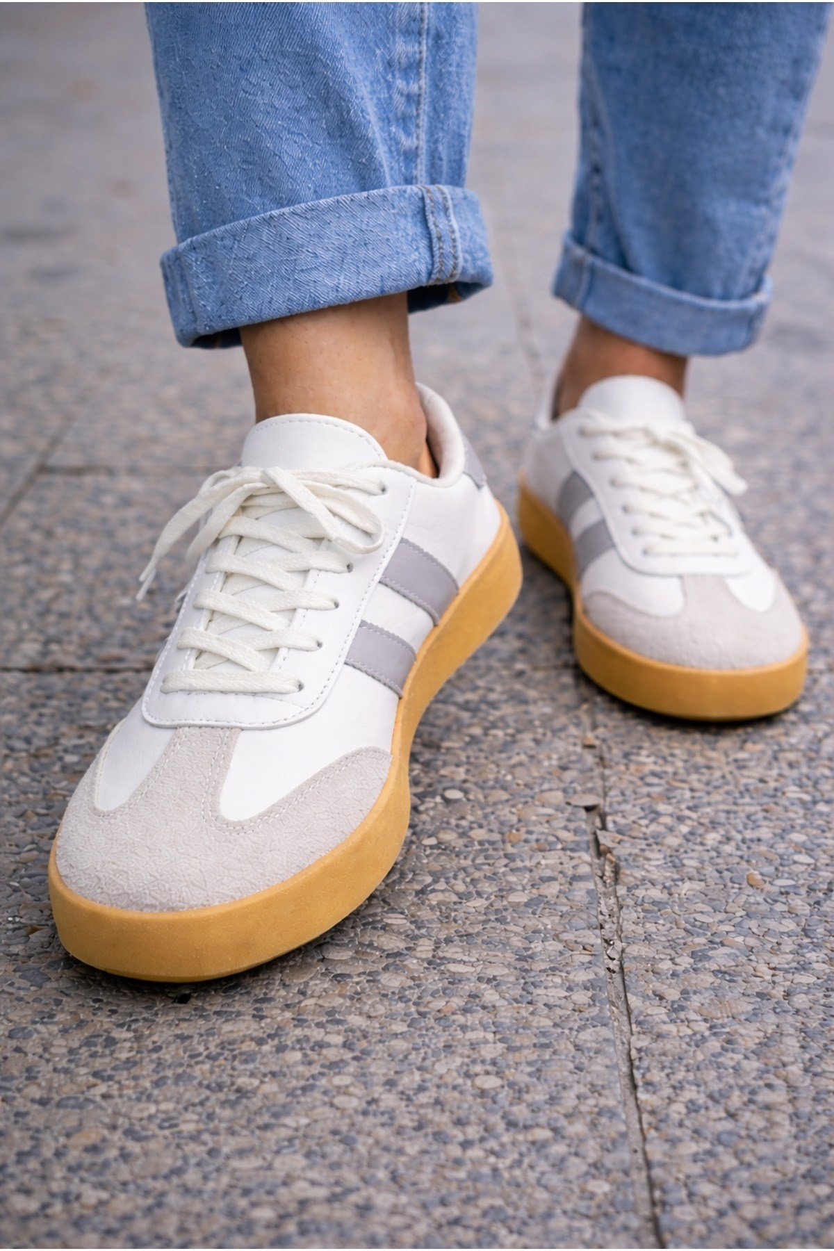 Unisex Günlük Sneaker Spor Ayakkabı Rahat Taban Bağcıklı