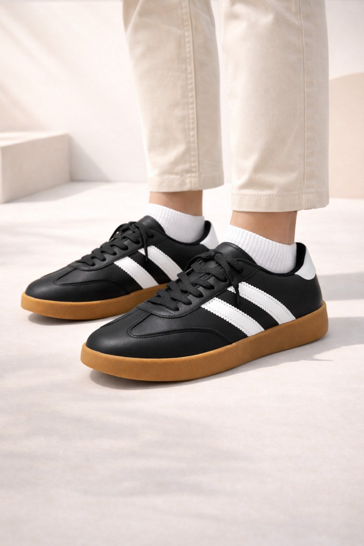 Unisex Günlük Sneaker Spor Ayakkabı Rahat Taban Bağcıklı