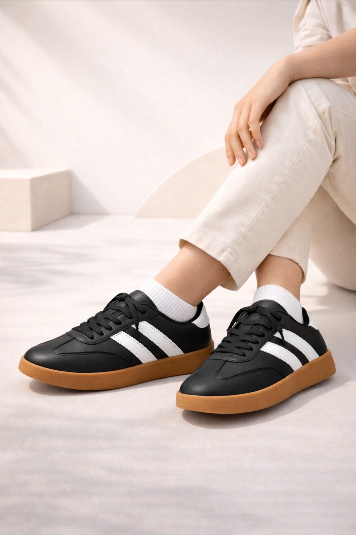 Unisex Günlük Sneaker Spor Ayakkabı Rahat Taban Bağcıklı