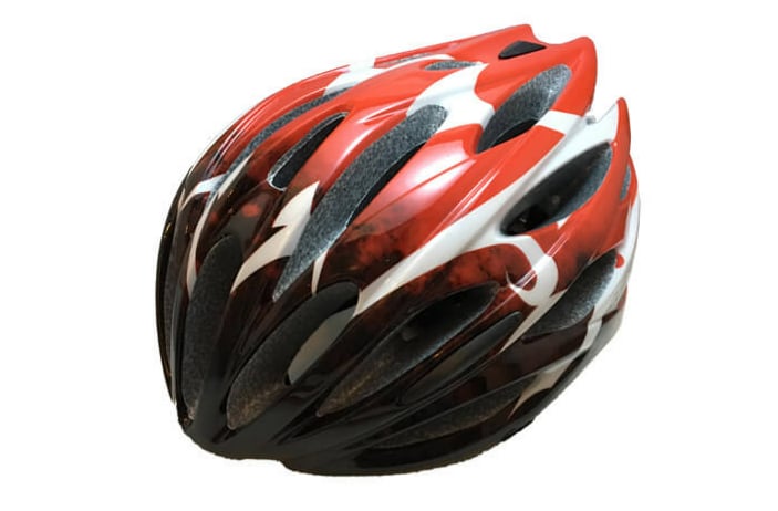 KRON - KV25-26 - SIYAH/BEYAZ/KIRMIZI 54-60 CM KASK