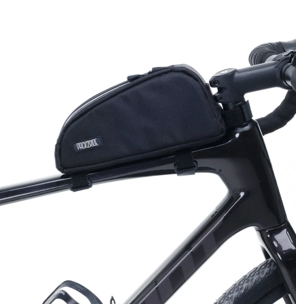 PACK2RIDE ONEDROP TOP TUBE BAG (WITH INTEGRATED RAIN COVER) BLACK