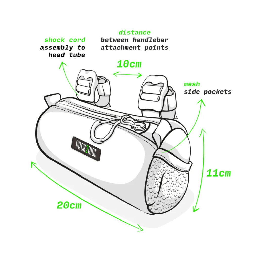 PACK2RIDE PERFECDA HANDLEBAR BAG BLACK