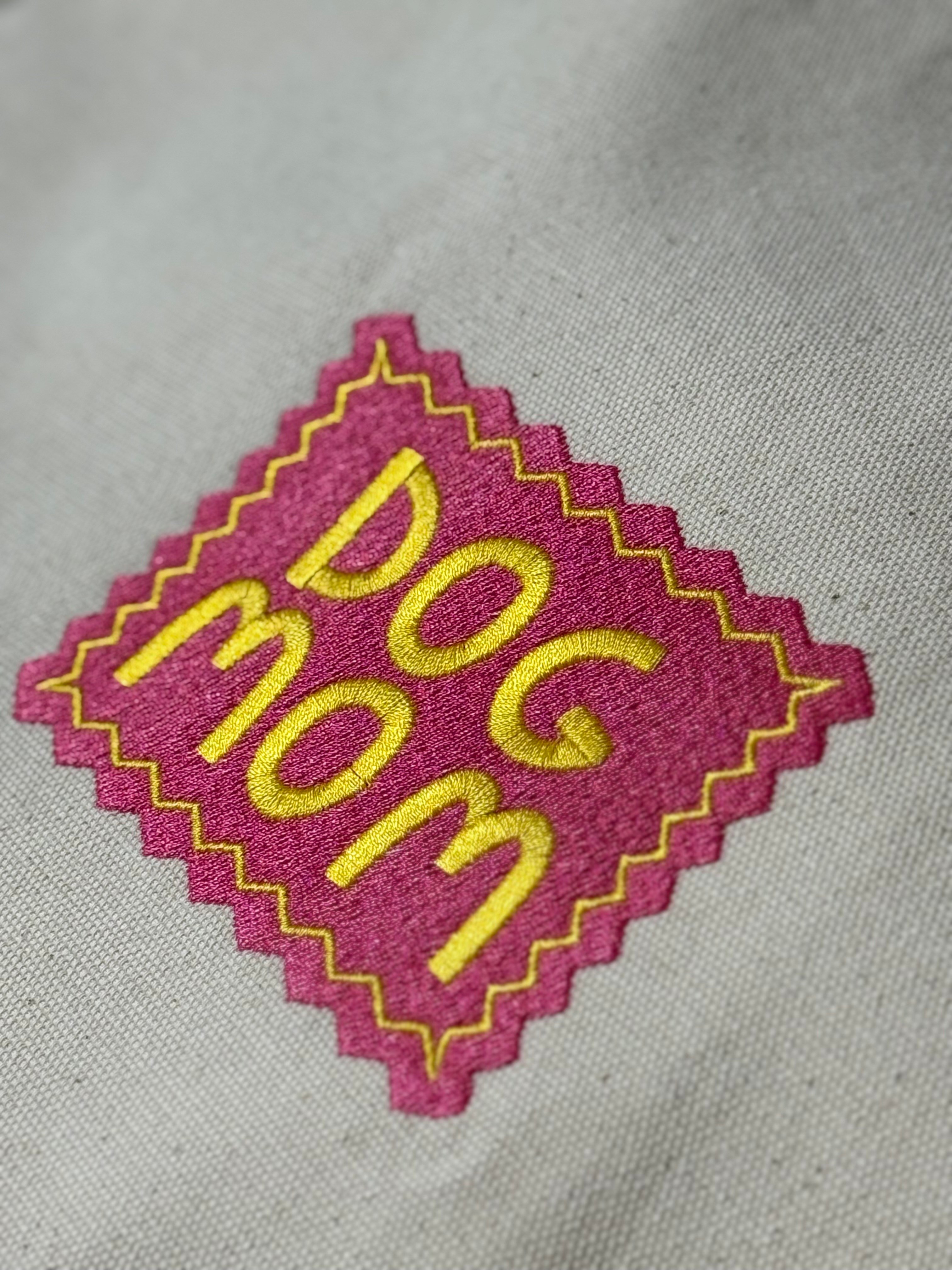 Dog Mom Bright Pink Bez Çanta