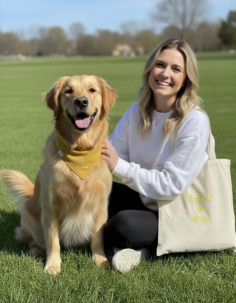 Glow Bez Çanta ve Köpek Bandana Seti