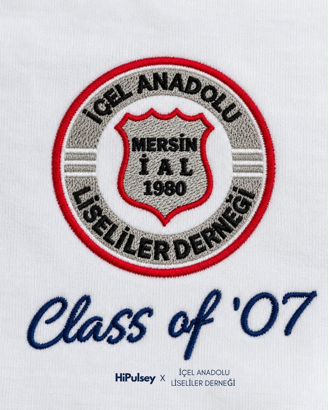 İçel Anadolu Liseliler Derneği Dönem Koleksiyonu Nakışlı T-Shirt
