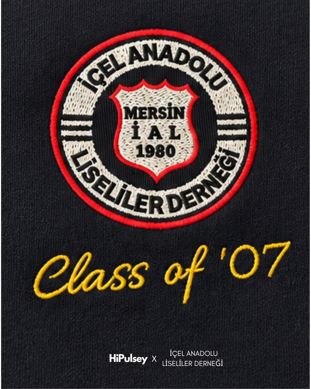 İçel Anadolu Liseliler Derneği Dönem Koleksiyonu Nakışlı Sweatshirt Lacivert