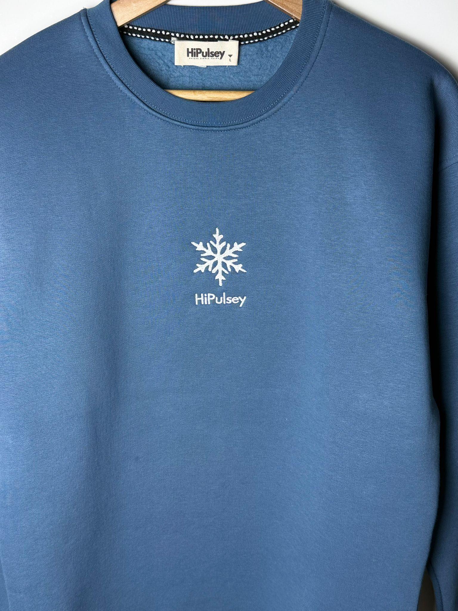 Kar Tanesi Mavi Sweatshirt