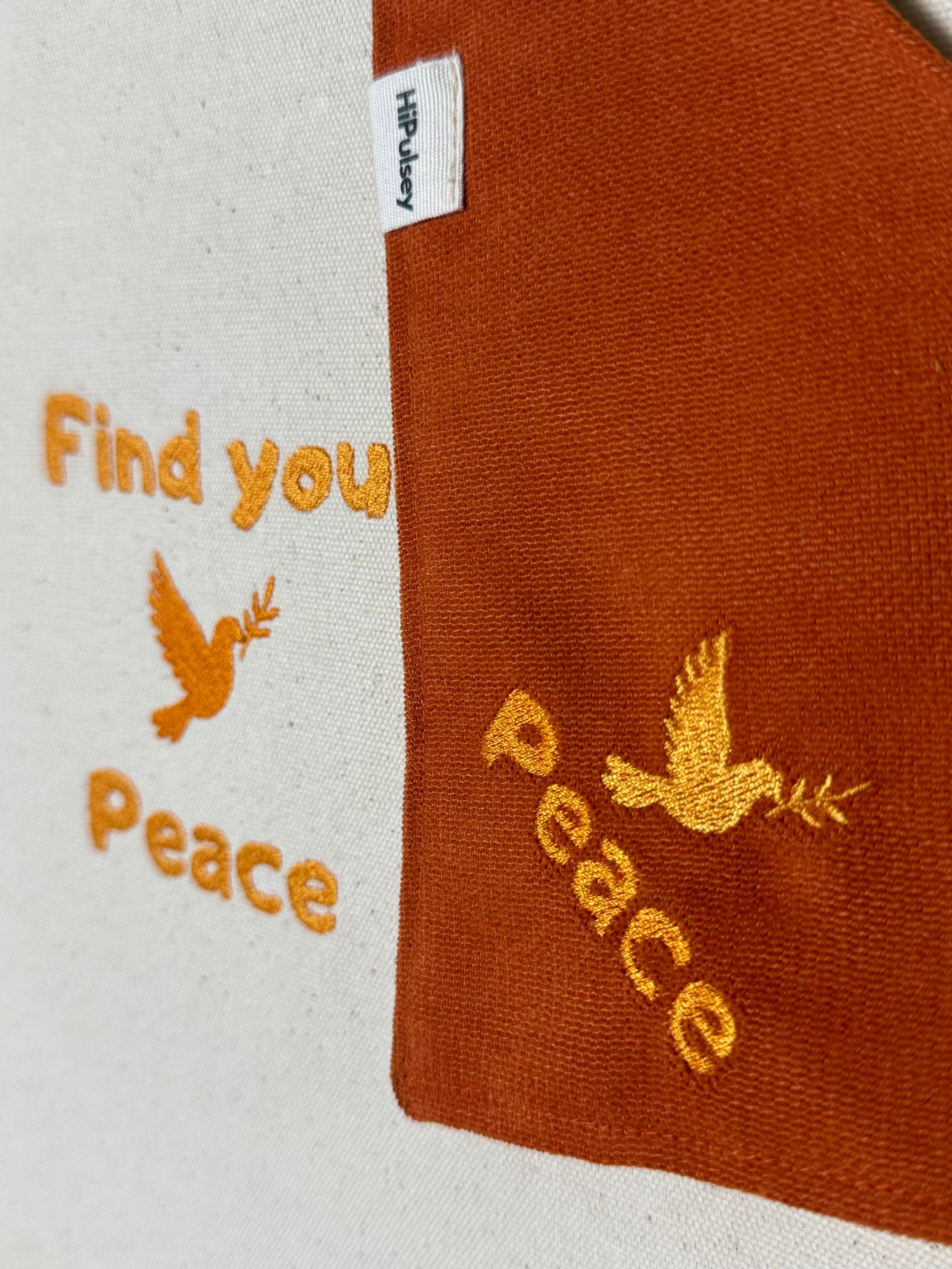 Peace Bez Çanta ve Köpek Bandana Seti