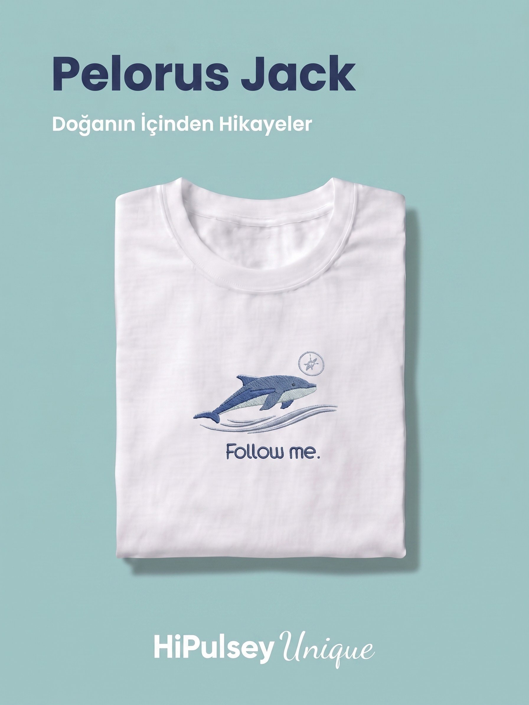 Pelorus Jack: Premium Nakışlı Rahat Kalıp Unisex T-Shirt