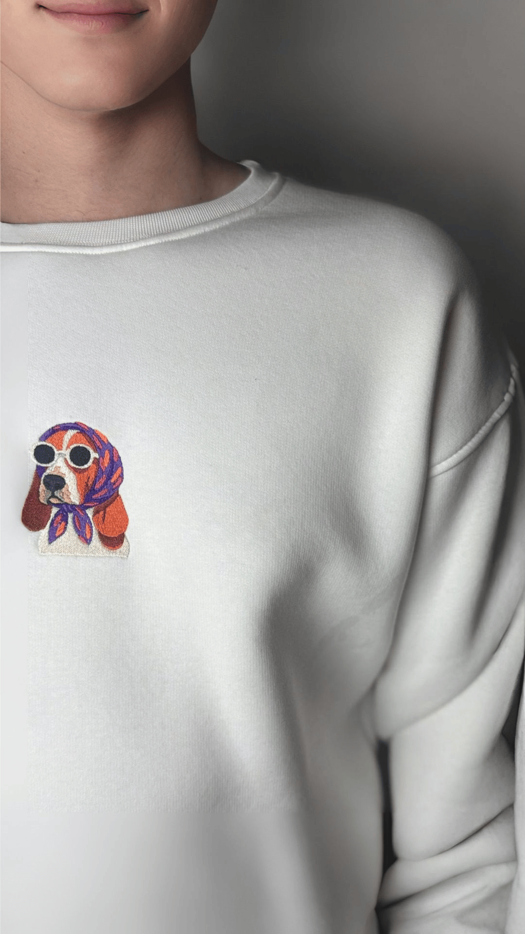 Silent Flex Nakış Desenli Unisex Sweatshirt