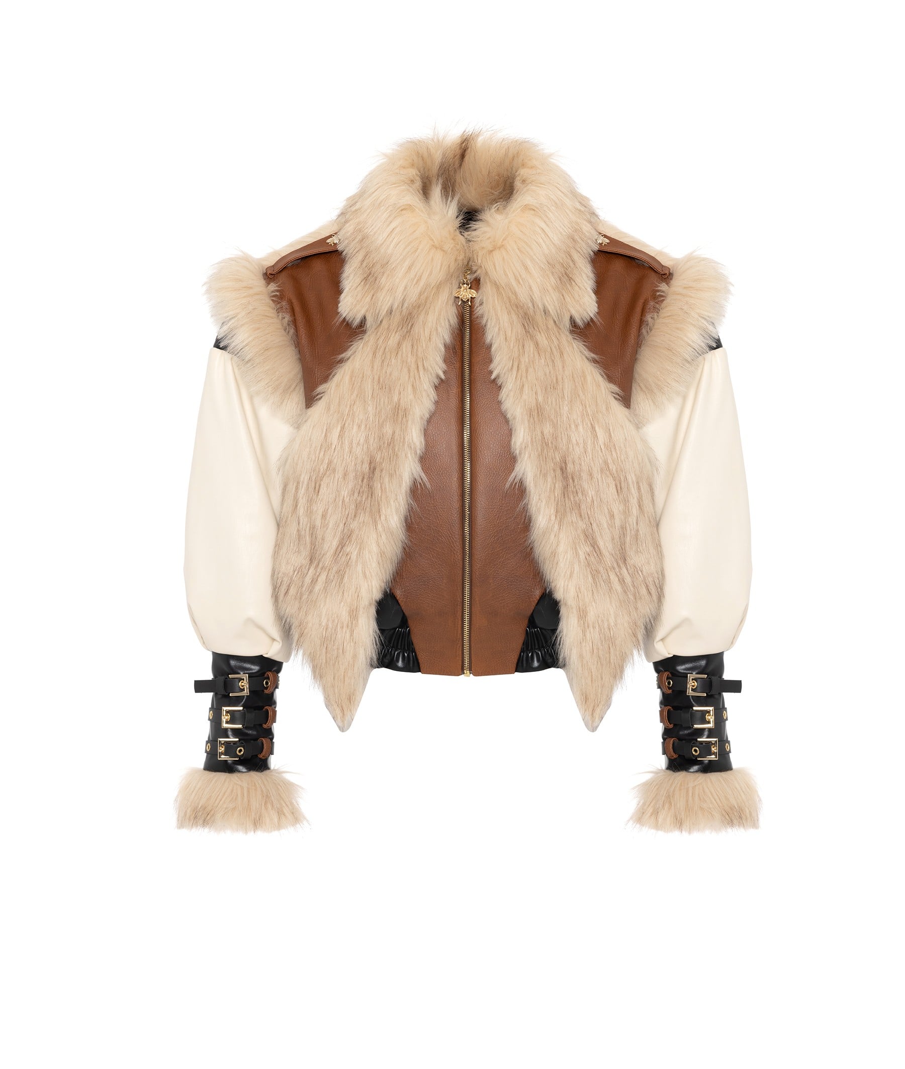 Faux Fur & Leather Jacket