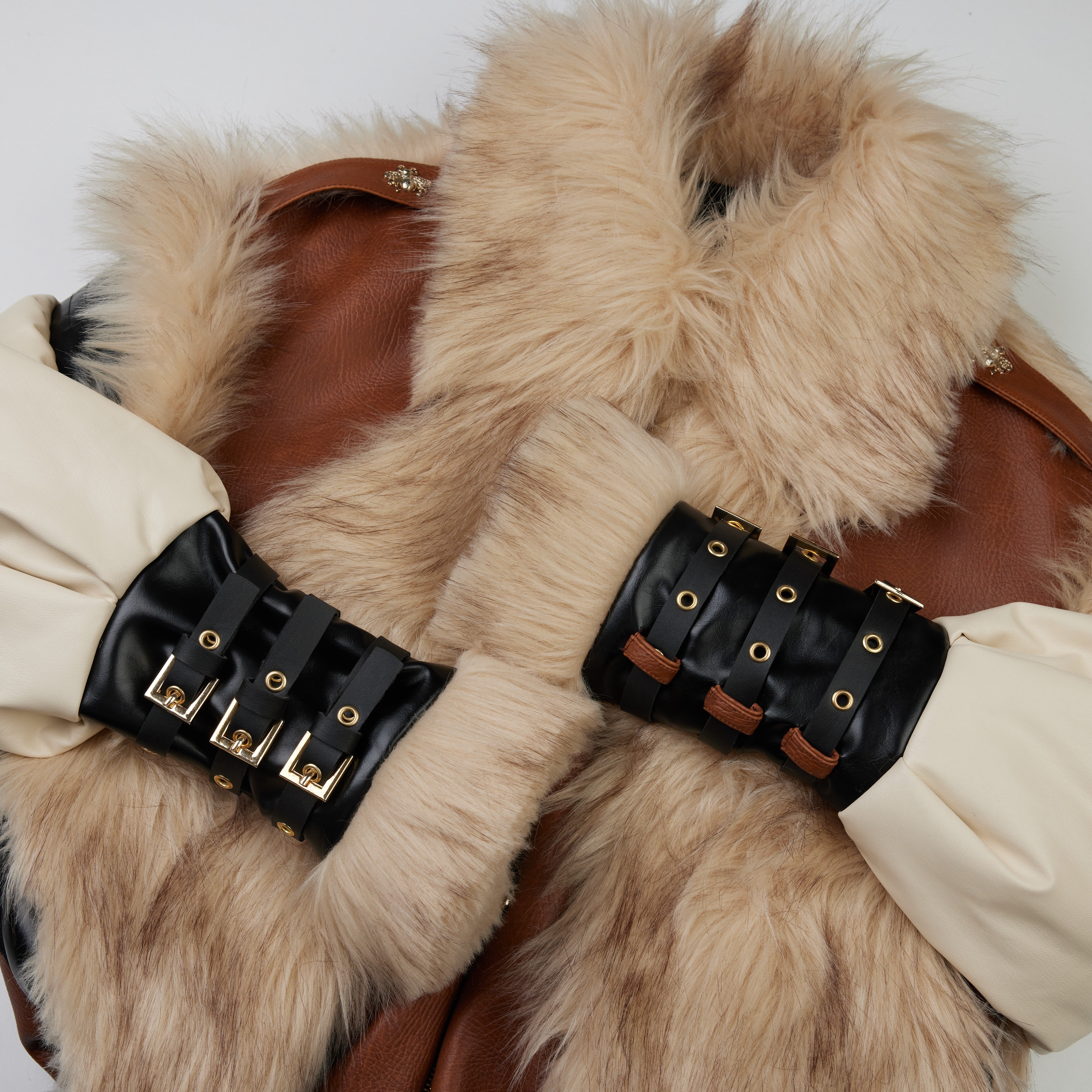Faux Fur & Leather Jacket