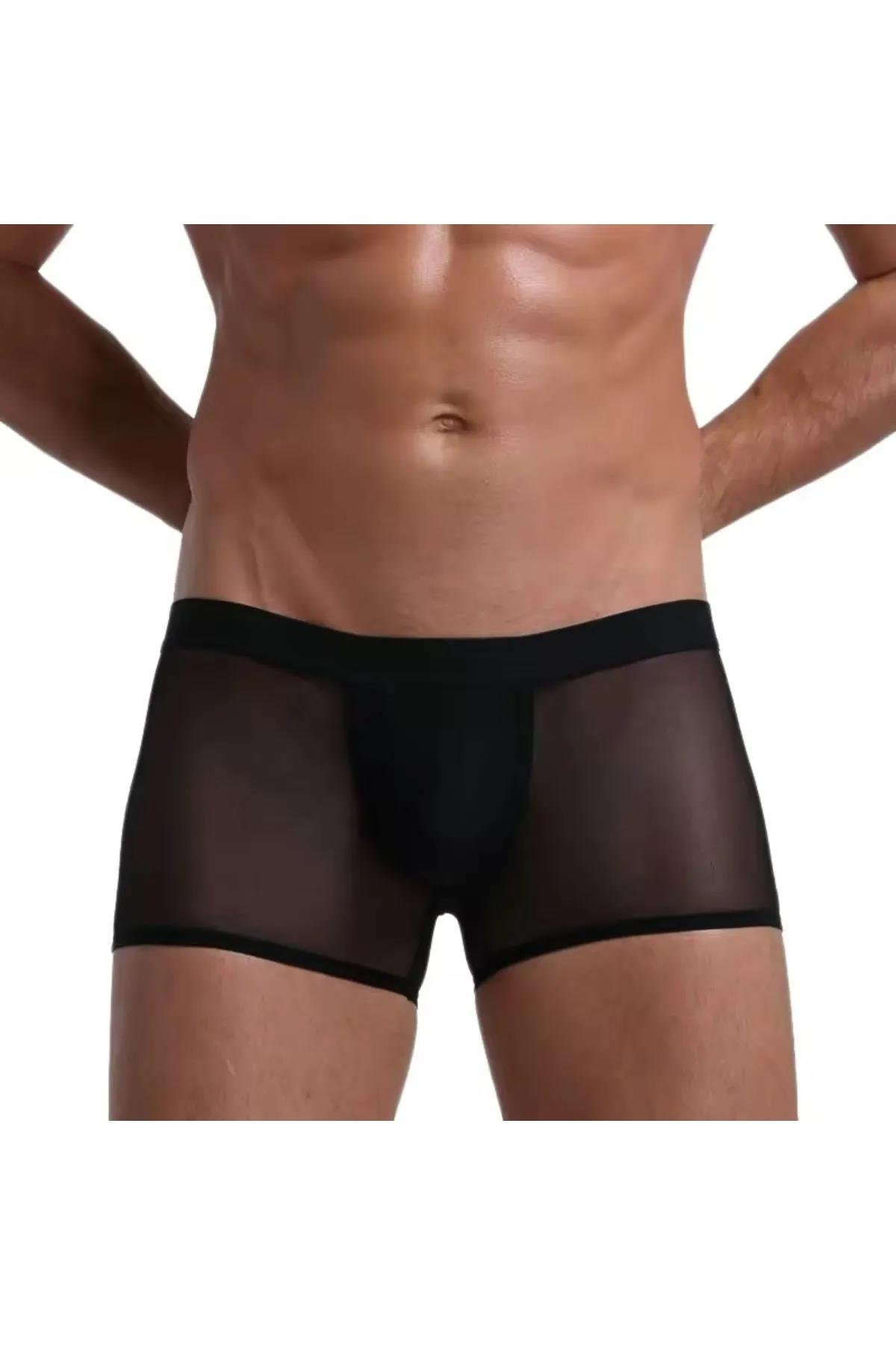 Fantezi  Transparan  Tül Erkek Boxer  Fantezi Tanga BC4603