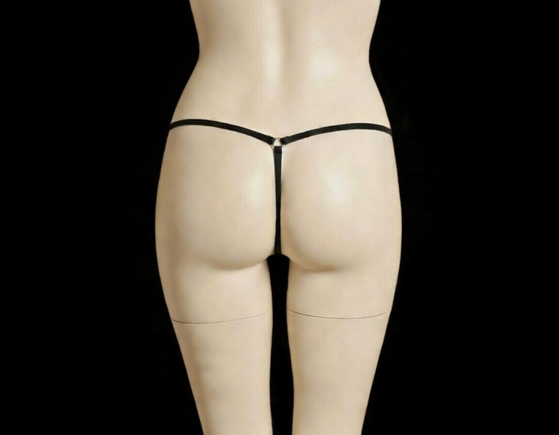 Fantezi Seksi Deri Görünümlü Mikro Tanga TP100904HFTP100904