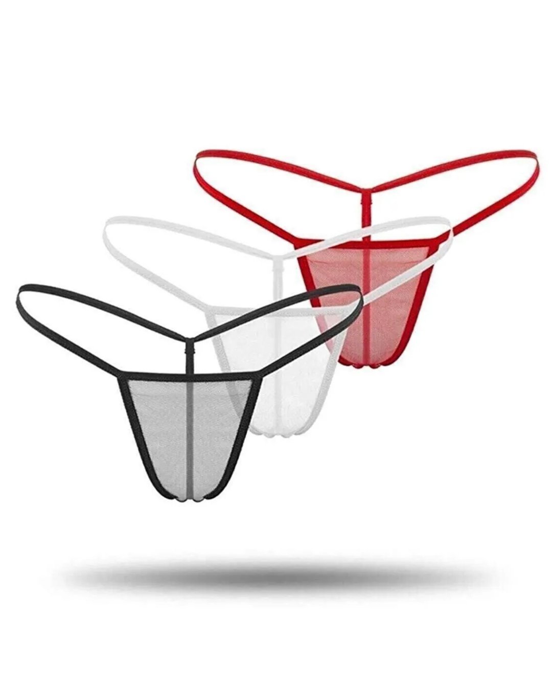 Kadın 3'lü Transparan Tül String BC1304